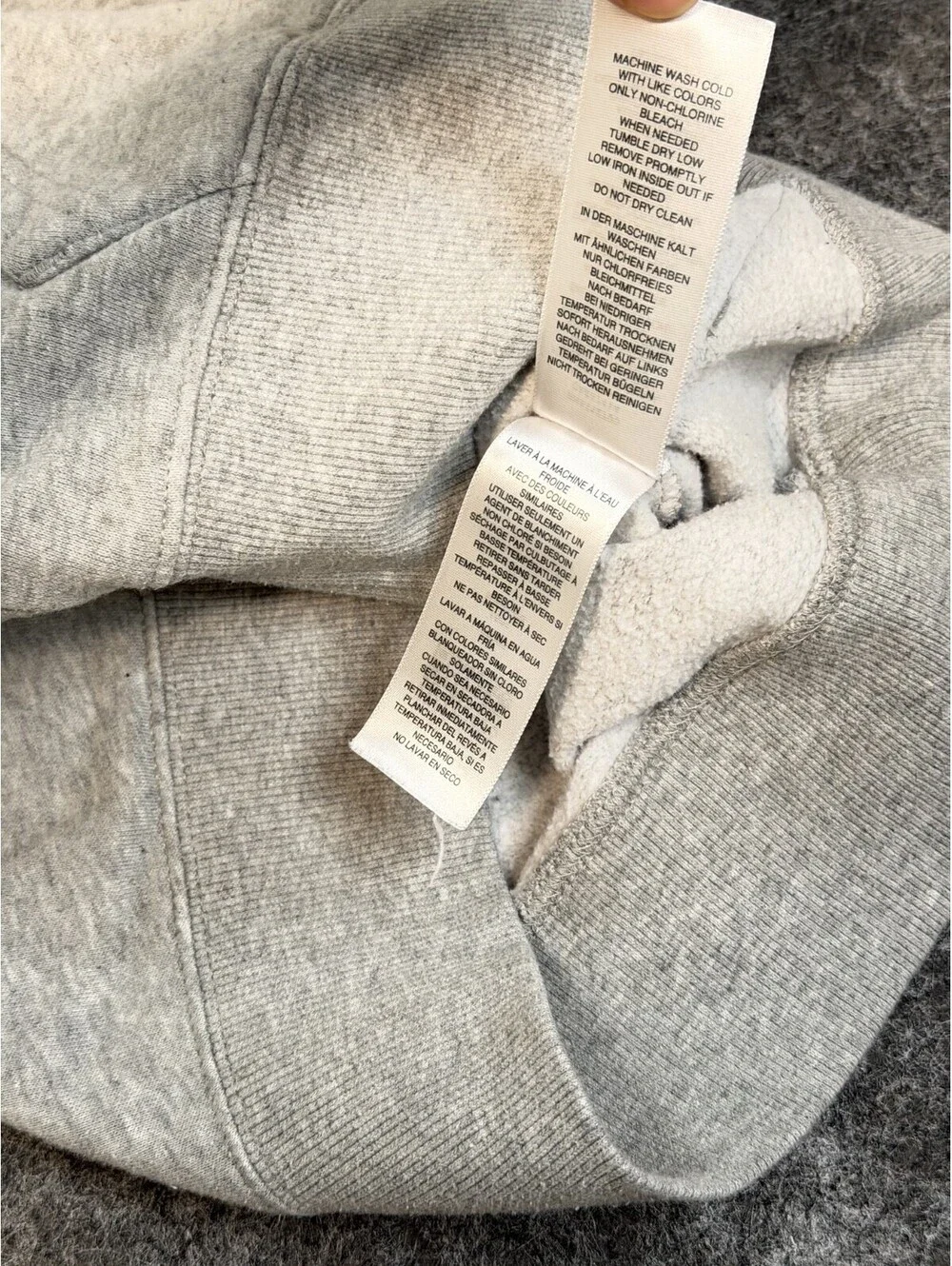 True Religion Men's L Pullover Hoodie Gray Large Heritage Buddha Graphic